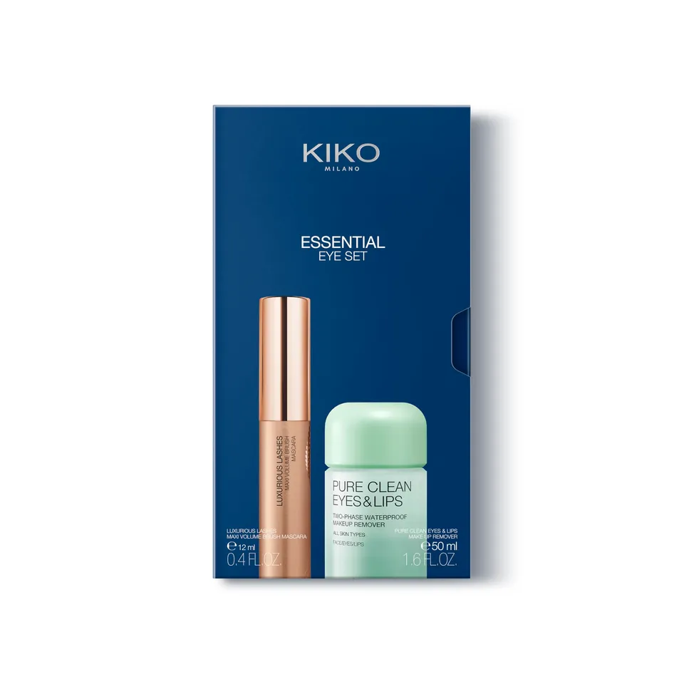 kiko-milano-essential-eye-set-kit-mascara-luxurious-lashes-maxi-volume-brush-min image 1