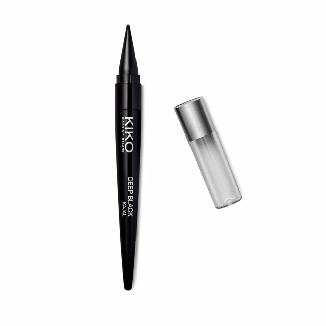 kiko-milano-deep-black-kajal-matita-kajal-extra-black-a-lunga-tenuta-texture-mor image 1