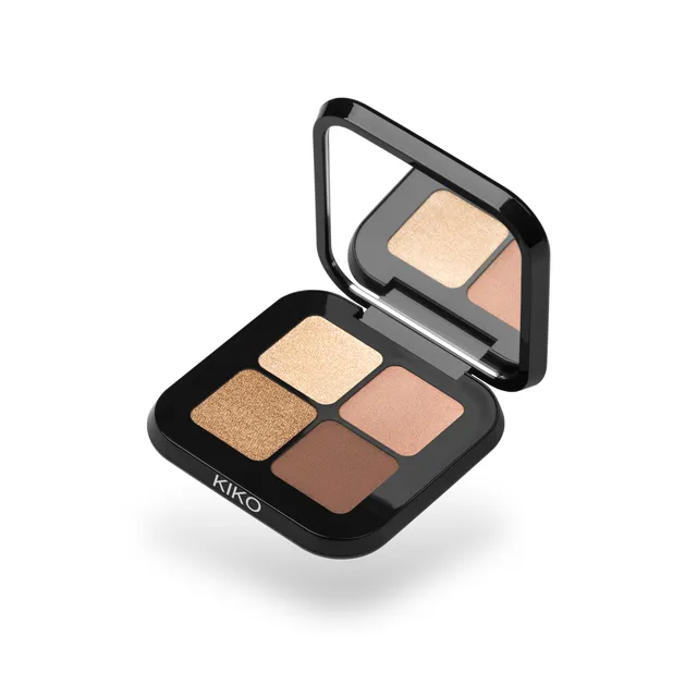 kiko-milano-bright-quartet-eyeshadow-palette-01-palette-con-4-ombretti-cotti-uso image 1