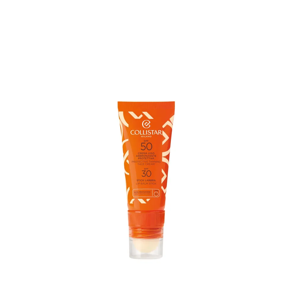 collistar-crema-viso-abbronzante-protettiva-spf50-20ml-stick-labbra-spf30-3-2ml- image 1