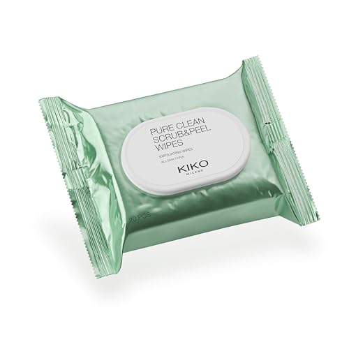 kiko-milano-pure-clean-scrub-peel-wipes-salviette-viso-2-in-1-esfolianti-e-rinfr image 4