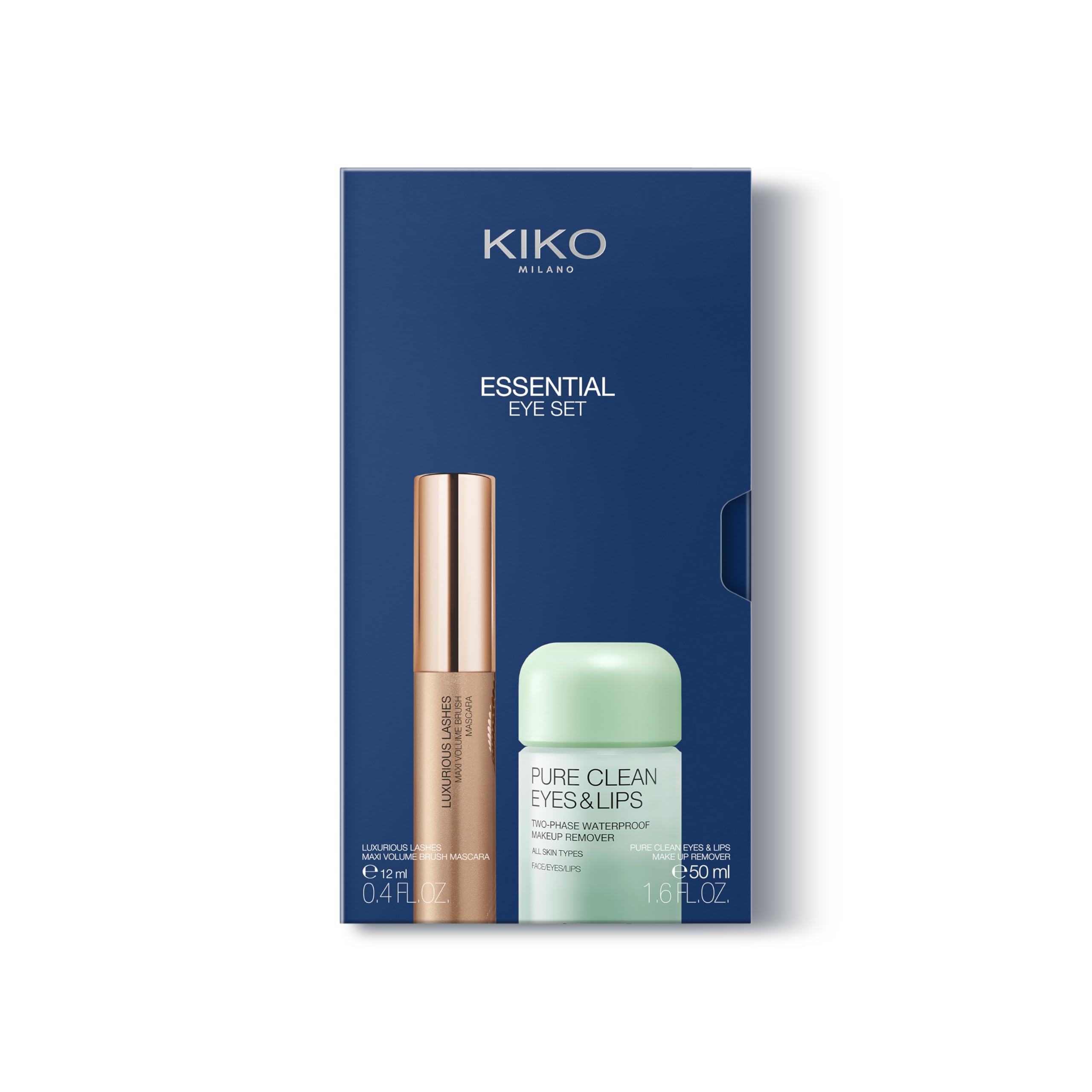 kiko-milano-essential-eye-set-kit-mascara-luxurious-lashes-maxi-volume-brush-min image 1
