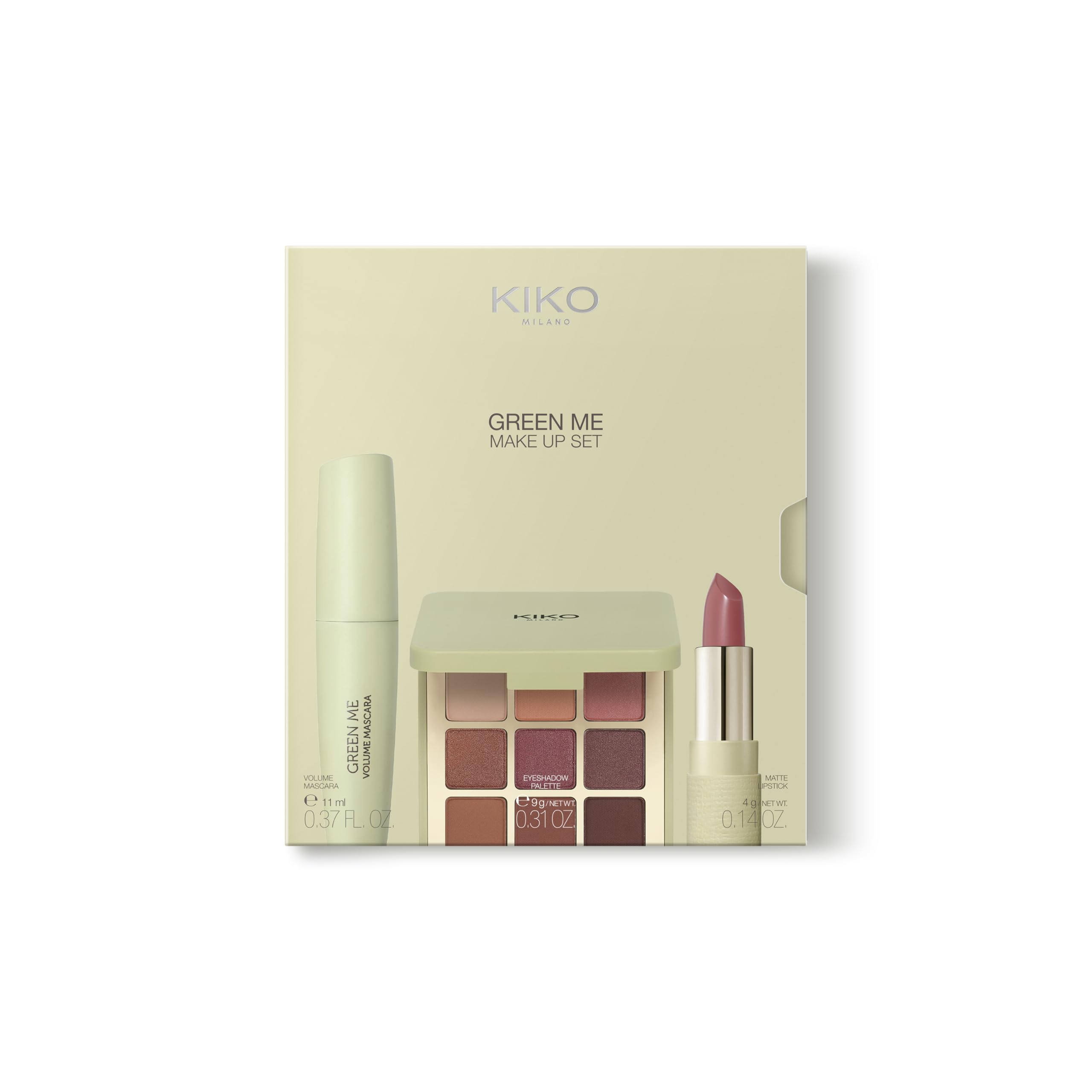 kiko-milano-green-me-make-up-set-set-completo-con-palette-occhi-102-mascara-effe image 1