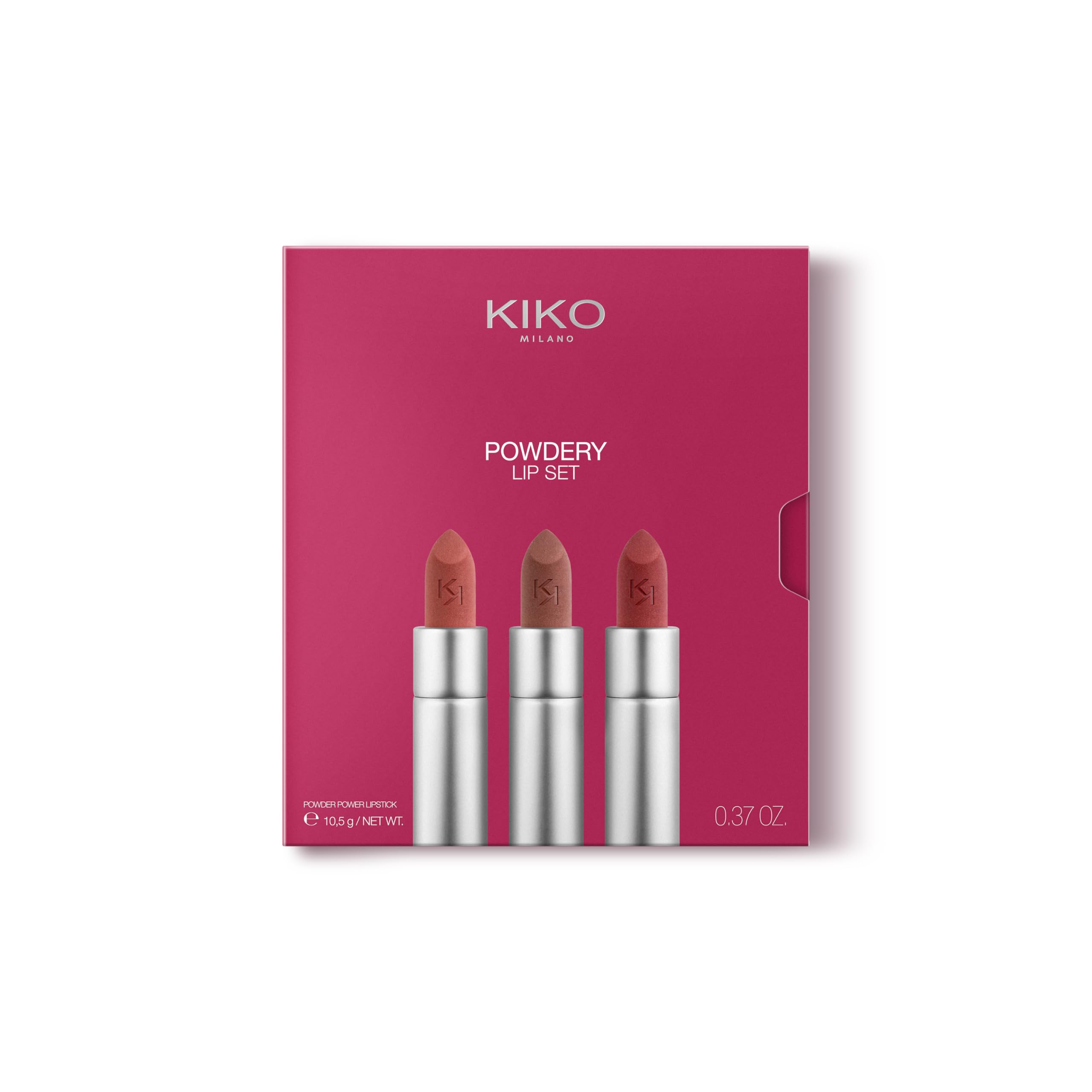 kiko-milano-powdery-lip-set-01-set-makeup-con-3-rossetti-powder-power-dal-finish image 1