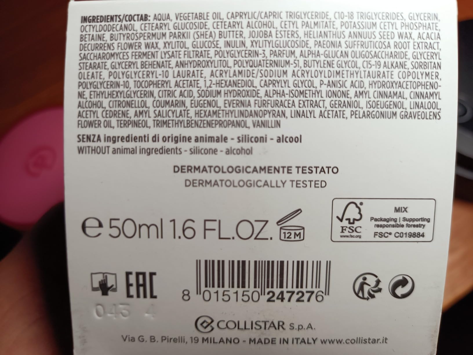 La mia crema di fiducia