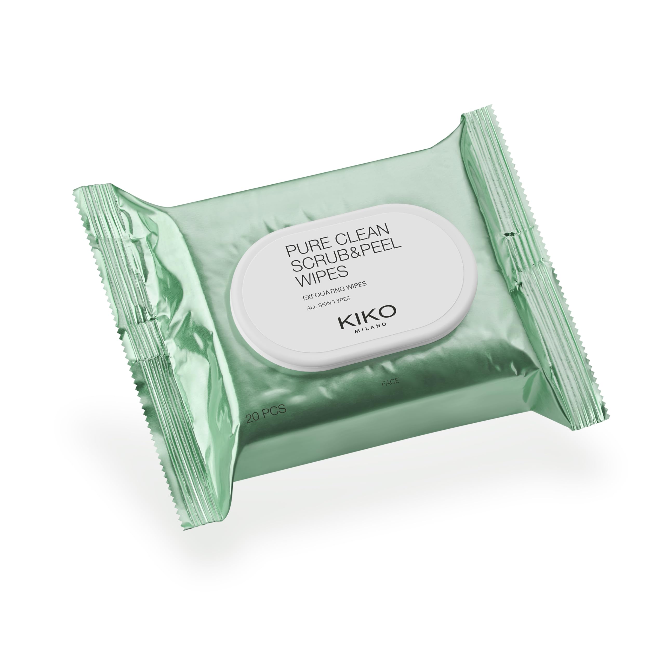 kiko-milano-pure-clean-scrub-peel-wipes-salviette-viso-2-in-1-esfolianti-e-rinfr image 2