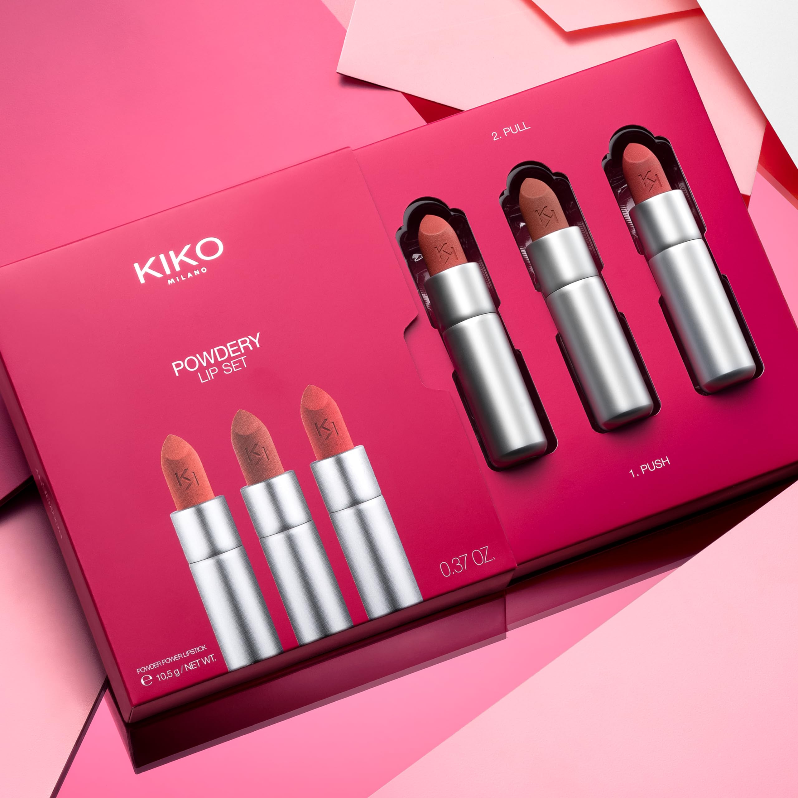 kiko-milano-powdery-lip-set-01-set-makeup-con-3-rossetti-powder-power-dal-finish image 7